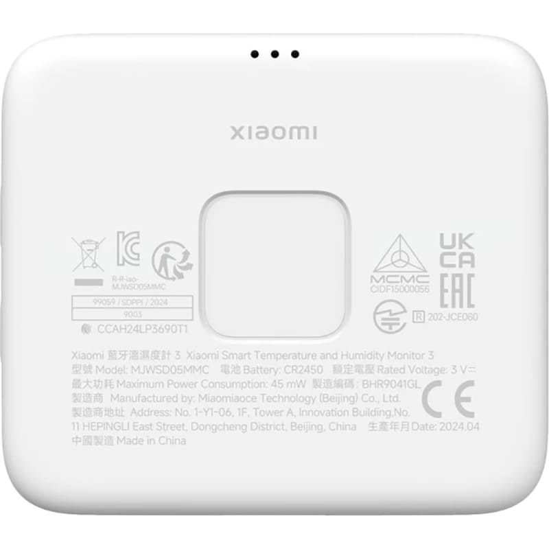 Датчик мікроклімату XIAOMI Mi Temperature and Humidity Monitor 3 (BHR9041GL) Тип управління смартфон