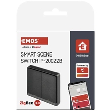 Умный выключатель EMOS H5015 2 кнопки черный