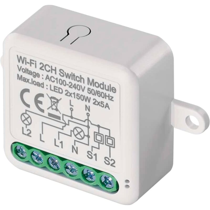 Умный модуль переключателя EMOS H5106 Умный модуль переключателя EMOS H5106 Совместимость Android, iOS; EMOS GoSmart, TUYA, LIDL, Smartlife