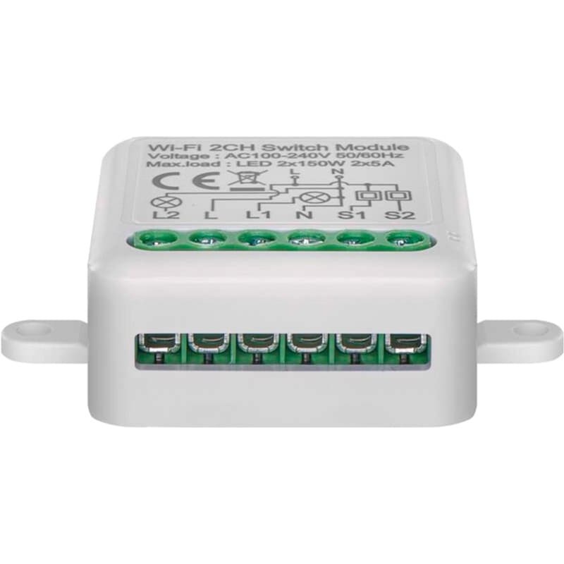 Умный модуль переключателя EMOS H5106 Умный модуль переключателя EMOS H5106 Дополнительно Функция таймера; Голосовое управление; 2.4 ГГц Wi-Fi