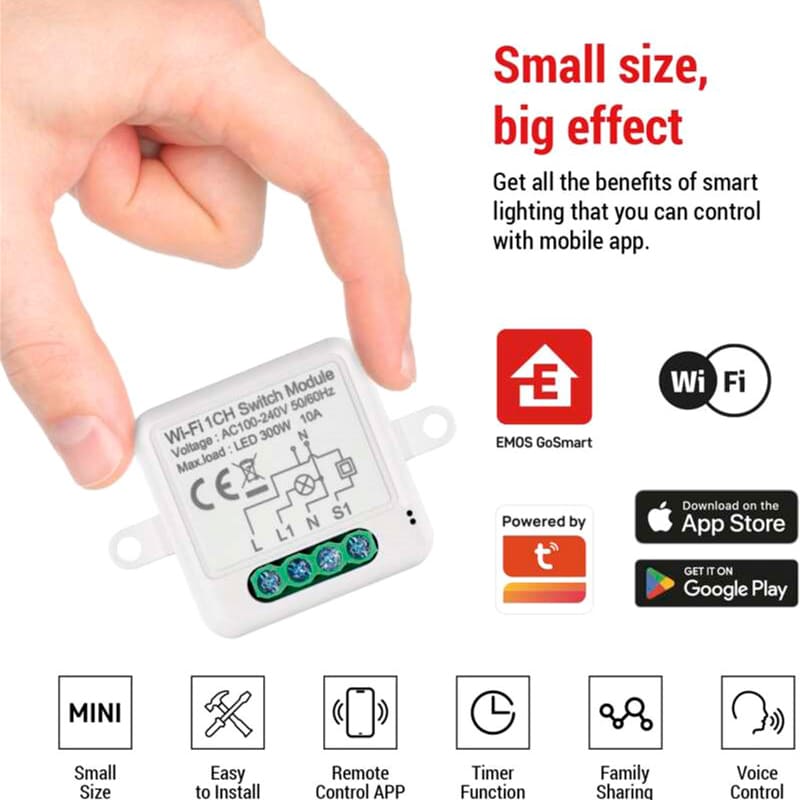 Умный модуль переключателя EMOS H5105 Заказать Умный модуль переключателя EMOS H5105