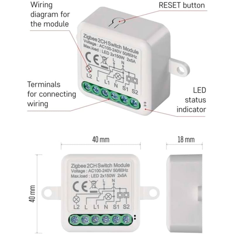 Умный модуль переключателя EMOS H5102 В интернет магазине Умный модуль переключателя EMOS H5102