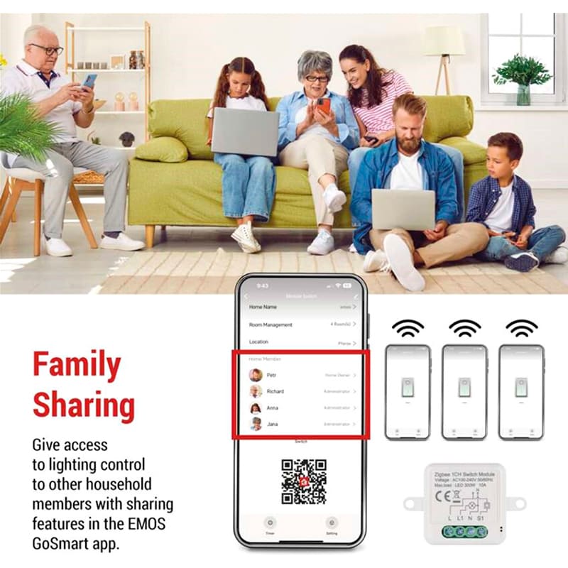 Фото 15 Розумний модуль перемикача EMOS H5101