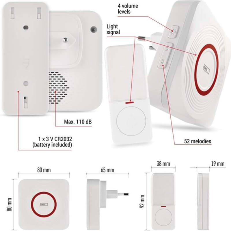 Умный дверной звонок P5735WS White Заказать Умный дверной звонок P5735WS White