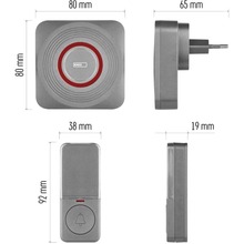 Розумний дверний дзвінок P5735SS Grey