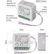 Умный модуль двигателя EMOS ZigBee 3.0 2-канальный (H5110) Умный модуль двигателя EMOS ZigBee 3.0 2-канальный (H5110)