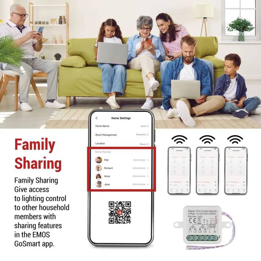 Умный модуль двигателя EMOS ZigBee 3.0 2-канальный (H5110) Умный модуль двигателя EMOS ZigBee 3.0 2-канальный (H5110) Тип реле