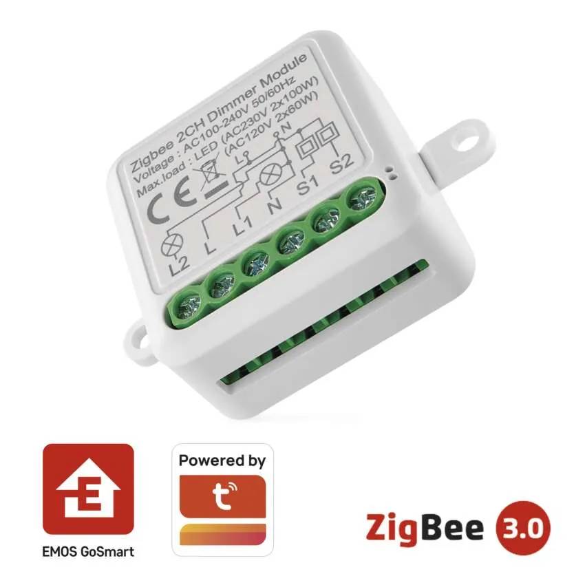 Умный модуль регулировки яркости EMOS ZigBee 3.0 2-канальный (H5108) Фото 15 Умный модуль регулировки яркости EMOS ZigBee 3.0 2-канальный (H5108)