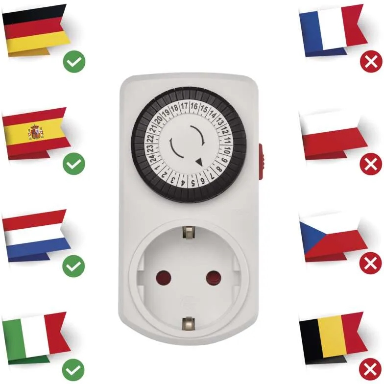 Таймер-розетка EMOS 15GD/3A (P5523N) Тип коммутируемая розетка