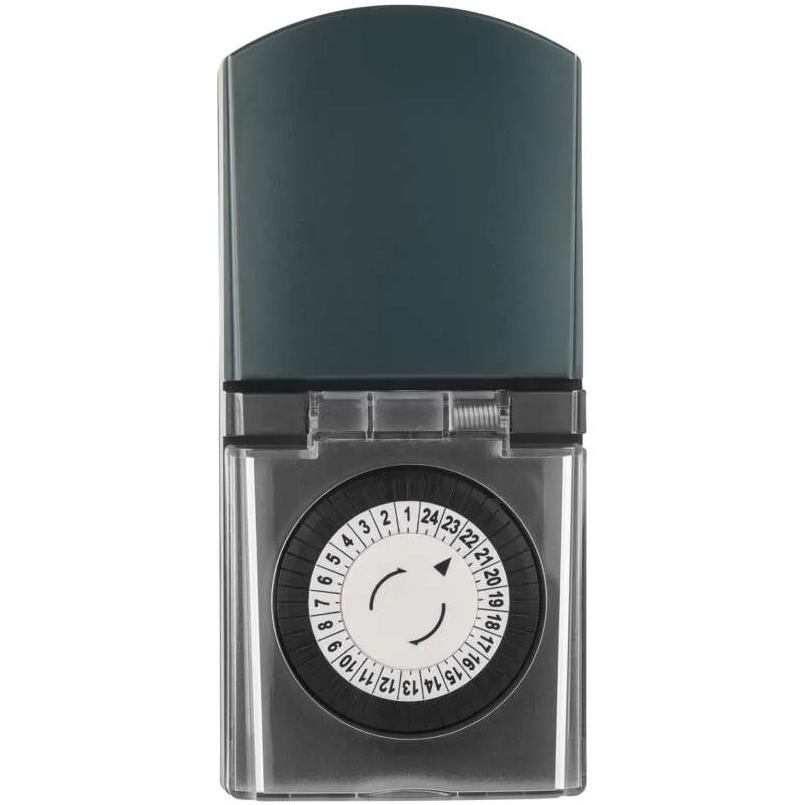 Таймер-розетка EMOS P5526N Додатково Максимальне навантаження: 3680 Вт; Мінімальне налаштування часу: 30 хвилин; Можливість ручного увімкнення; Кількість перемикань на день: 48; Захист від дітей; Можливість використання на свіжому повітрі