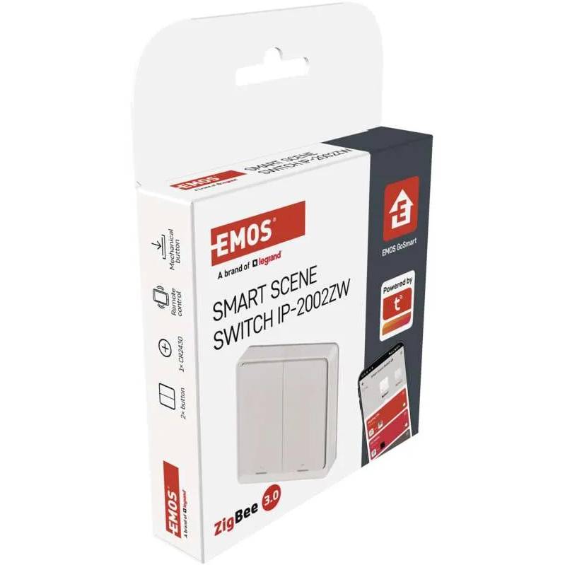 У Фокстрот Розумний вимикач EMOS GoSmart 2 кнопки White (H5012)