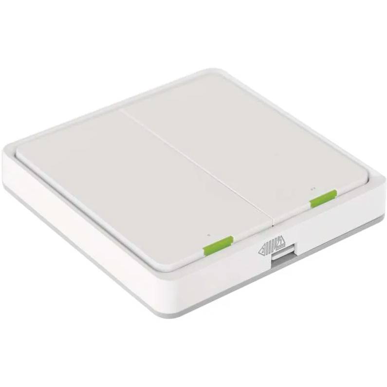 Зовнішній вигляд Розумний вимикач EMOS GoSmart 2 кнопки White (H5012)