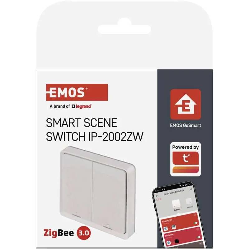 В Україні Розумний вимикач EMOS GoSmart 2 кнопки White (H5012)