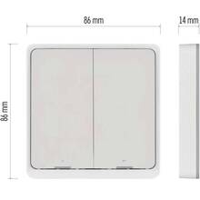Розумний вимикач EMOS GoSmart 2 кнопки White (H5012)