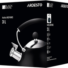 Чайник ARDESTO Black Mars 3 л Black (AR0748KS)