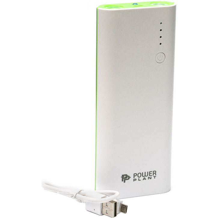 Powerbank POWERPLANT PB-LA9240 13000mAh White/Green (PPLA9240) Емкость 13000