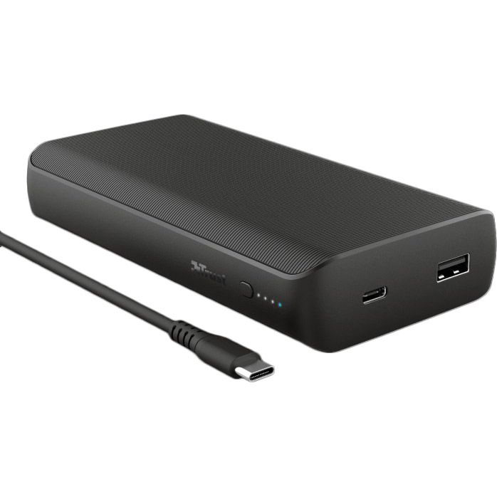 Powerbank TRUST LARO для ноутбуков/смартфонов 20000 mAH Black (23892) Комплектация  кабель USB-Type C - USB-Type C