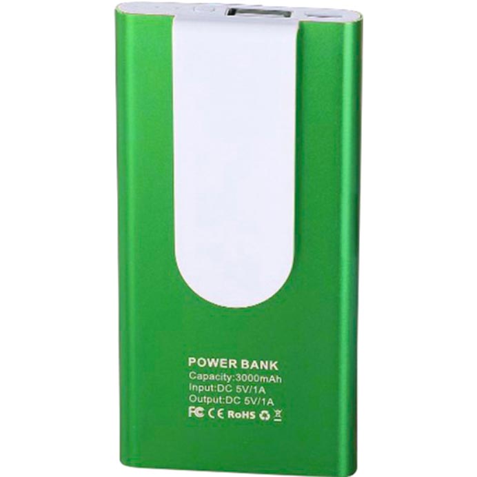 Powerbank BERGAMO HitClip 3000 mAh Green (3009.4) Комплектація  micro-USB роз'єм типу B