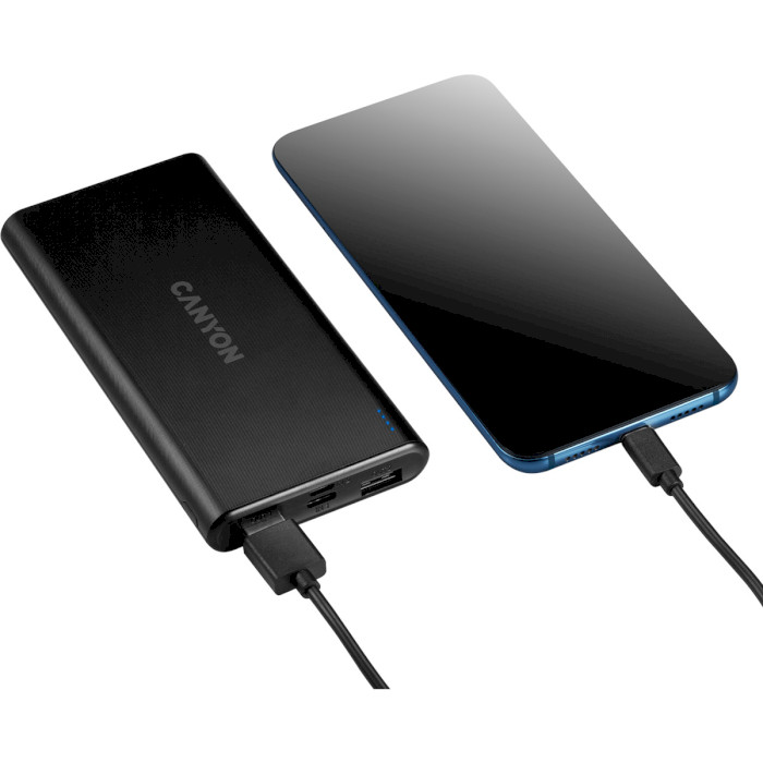 Powerbank CANYON PB-106 10000mAh Black (CNE-CPB1006B) Тип акумулятора Li-Pol