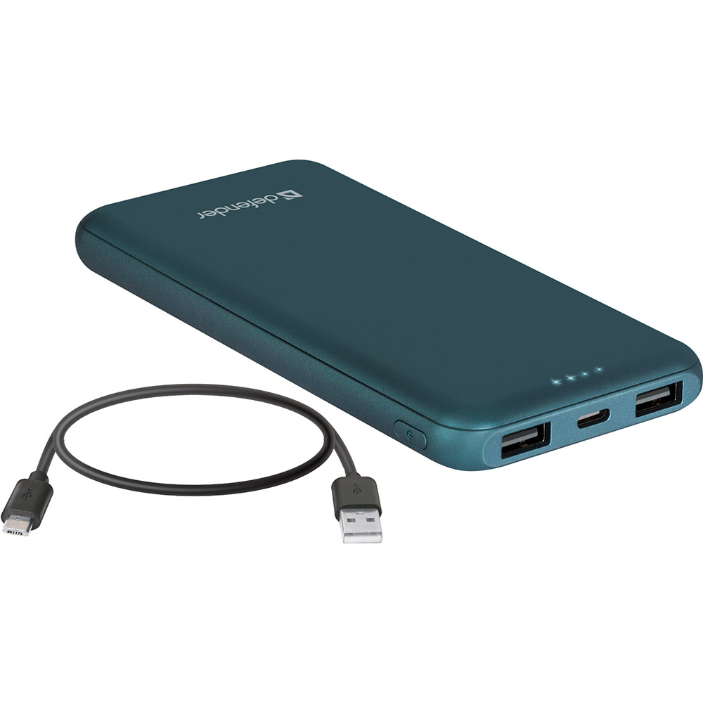 Powerbank Defender ExtraLife 10000F 10000 mAh Blue (83663) Тип акумулятора Li-Pol