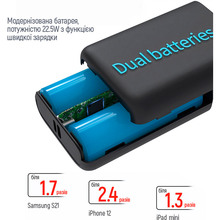 Powerbank COLORWAY 10000 mAh Full power QC3.0 22.5W Black (CW-PB100LPK2BK-PDD)