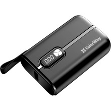 Powerbank COLORWAY 10000 mAh Full power QC3.0 22.5W Black (CW-PB100LPK2BK-PDD)