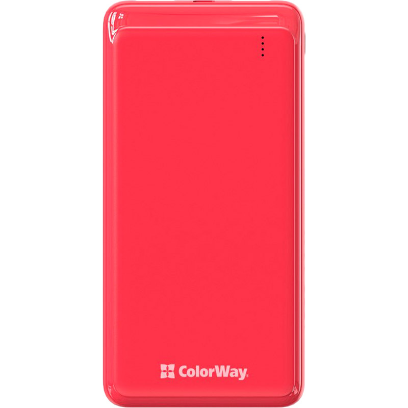 

Powerbank COLORWAY 10000 mAh Slim USB QC3.0 + USB-C Power Delivery 18W Red (CW-PB100LPG3RD-PD), 10000 mAh Slim (USB QC3.0 + USB-C Power