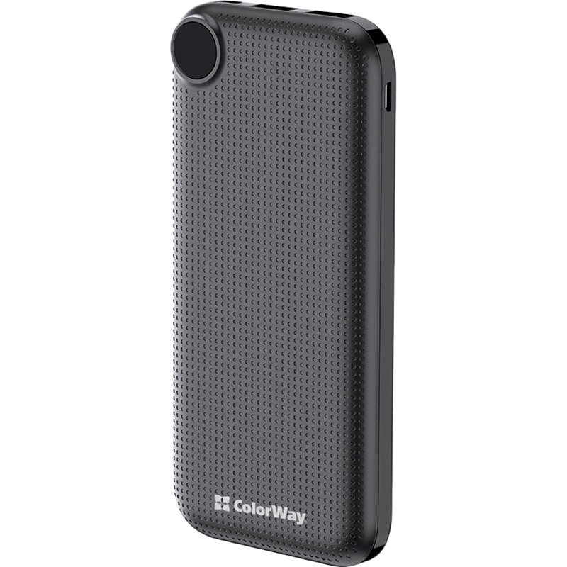 

powerbank COLORWAY 10000 mAh LCD USB QC3.0 + USB-C Power Delivery 18W Black (CW-PB100LPH3BK-PDD), 10000 mAh LCD (USB QC3.0 + USB-C Power