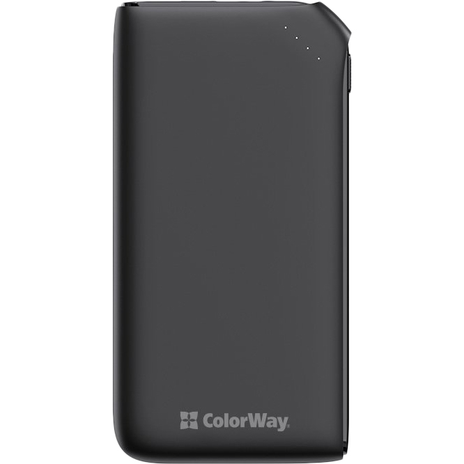 

Powerbank COLORWAY 10000 mAh Soft touch USB QC3.0 + USB-C Power Delivery 18W Black (CW-PB100LPE3BK-PD), 10000 mAh Soft touch (USB QC3.0 + USB-C