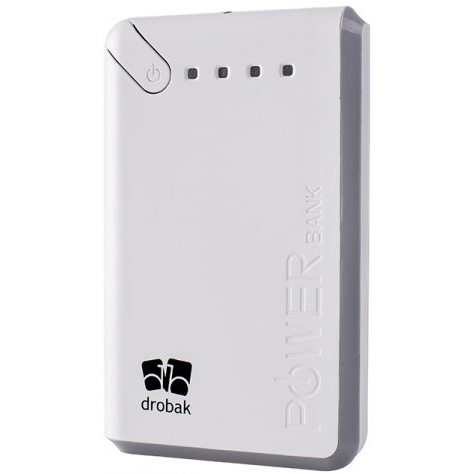 Powerbank DROBAK Power-10000 White (606806) Комплектация  комплект переходников, кабель 3,5мм DC, сумочка для транспортировки