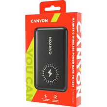 Powerbank CANYON PB-1001 10000mAh 18W PD+QC 3.0+10W wireless Black (CNS-CPB1001B)