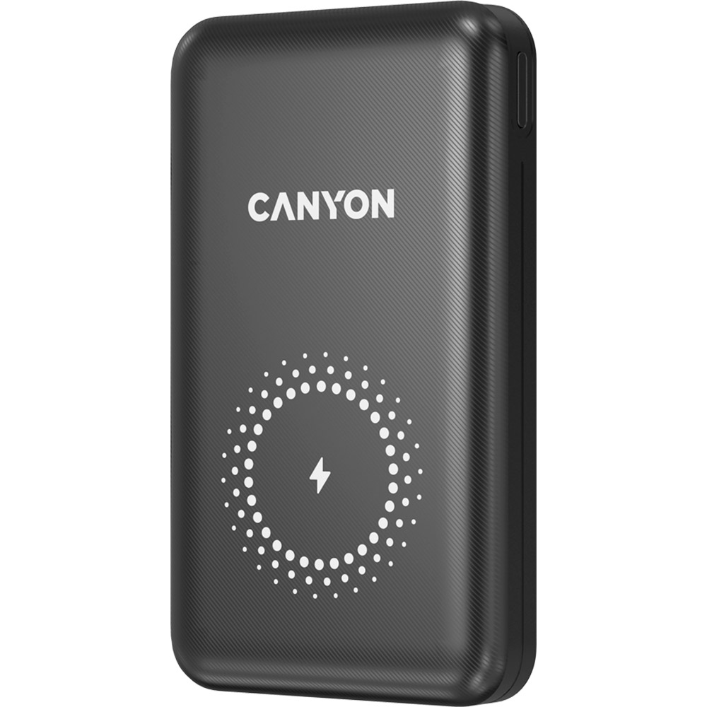 Powerbank CANYON PB-1001 10000mAh 18W PD+QC 3.0+10W wireless Black (CNS-CPB1001B) Торговая марка CANYON