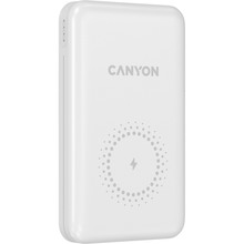 Powerbank CANYON PB-1001 10000mAh 18W PD+QC 3.0+10W wireless White (CNS-CPB1001W)