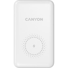 Powerbank CANYON PB-1001 10000mAh 18W PD+QC 3.0+10W Wireless White (CNS-CPB1001W)