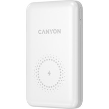 Powerbank CANYON PB-1001 10000mAh 18W PD+QC 3.0+10W wireless White (CNS-CPB1001W)
