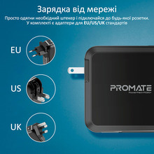 Powerbank Promate PowerPack-PD20+ 15000 mAh 22.5W Black (powerpack-pd20+.black)