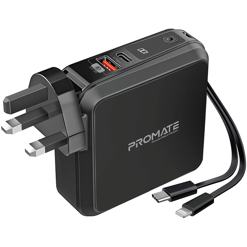 Powerbank Promate PowerPack-PD20+ 15000 mAh 22.5W Black (powerpack-pd20+.black)