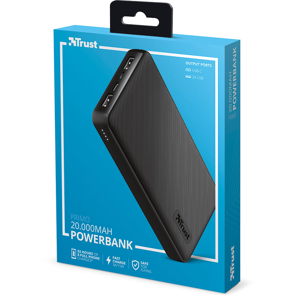 Внешний вид Powerbank TRUST Primo 20000 mAh Black (23593)