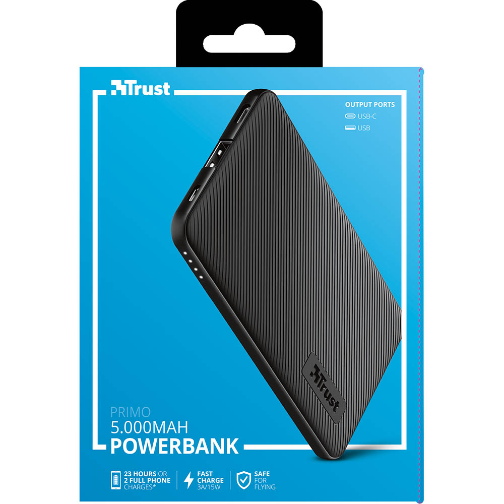 Powerbank TRUST Primo 5000 mAh Black (23596) Тип аккумулятора Li-Pol