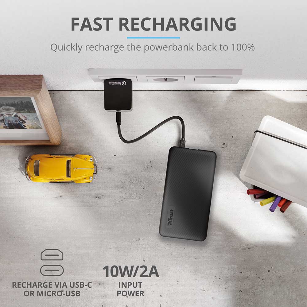 В интернет магазине Powerbank TRUST Primo 5000 mAh Black (23596)