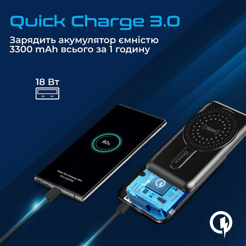 Powerbank PROMATE 10000mAh Black (powermag-10pro.black) Торговая марка PROMATE