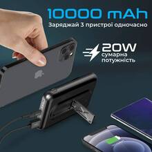 Powerbank PROMATE 10000mAh Black (powermag-10pro.black)