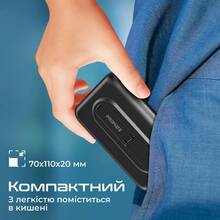 Powerbank PROMATE 10000mAh Black (powermag-10pro.black)