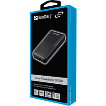 Powerbank SANDBERG Saver 2xUSB 2.4A Type-C 20000 mAh Black (320-42)