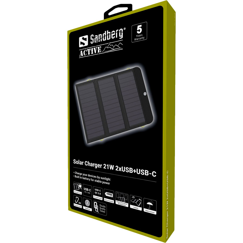 Powerbank SANDBERG 10000 mAh 18W (420-55) Вхідний роз'єм micro-USB, USB Type-C