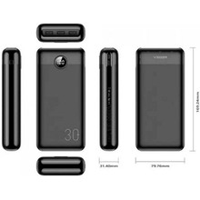 Powerbank VEGER L30 30000mAh Quick Charge PD20W Black (6970453554167)