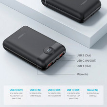 Powerbank VEGER S20 20000mAh Quick Charge PD22.5W Black (1283126526862)