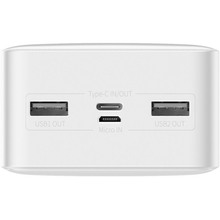 Powerbank BASEUS Bipow Overseas 30000mAh 15W White (38378white)