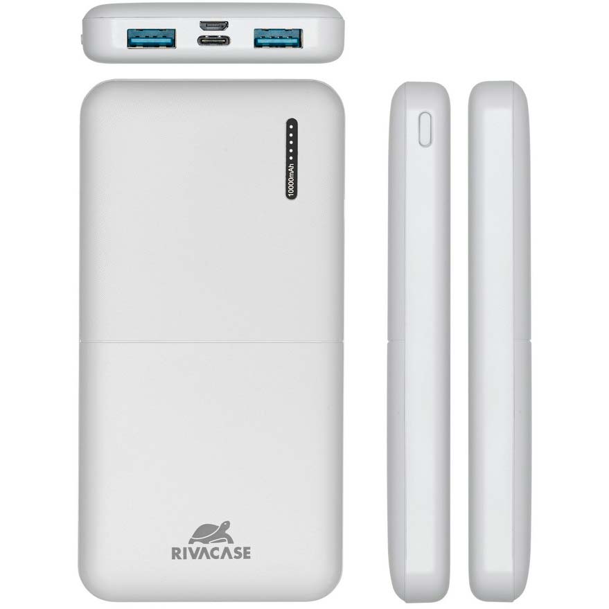 Зовнішній вигляд Powerbank RIVACASE Rivapower 10000 mAh VA2532 White