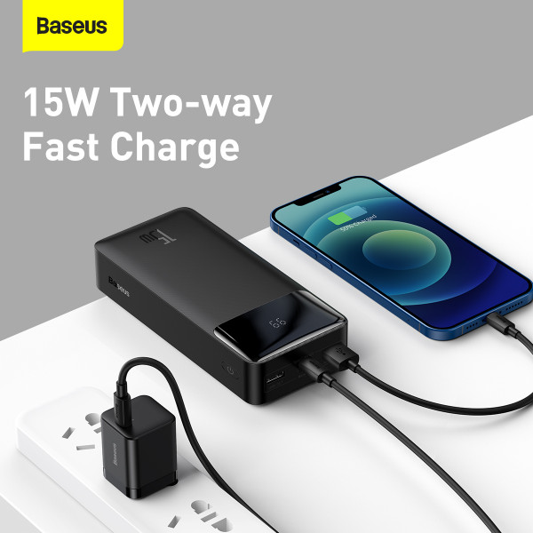 В Украине Powerbank BASEUS Bipow Overseas 15W 30000mAh Black (PPDML-K01)